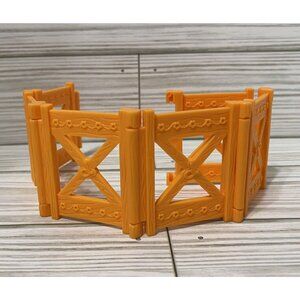 Vintage Polly Pocket Horsing Around Replacement Fence Orange Part